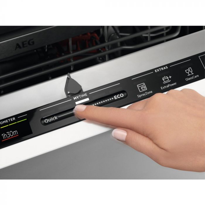 AEG FSS82827P Fully Integrated 60 cm Dishwasher 12 place - Black | Atlantic Electrics