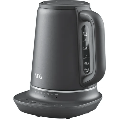 AEG Gourmet 7 K7-1-6BP-U 2.4kW 1.7 Litre Cordless Kettle - Graphite Grey | Atlantic Electrics - 40157487038687 