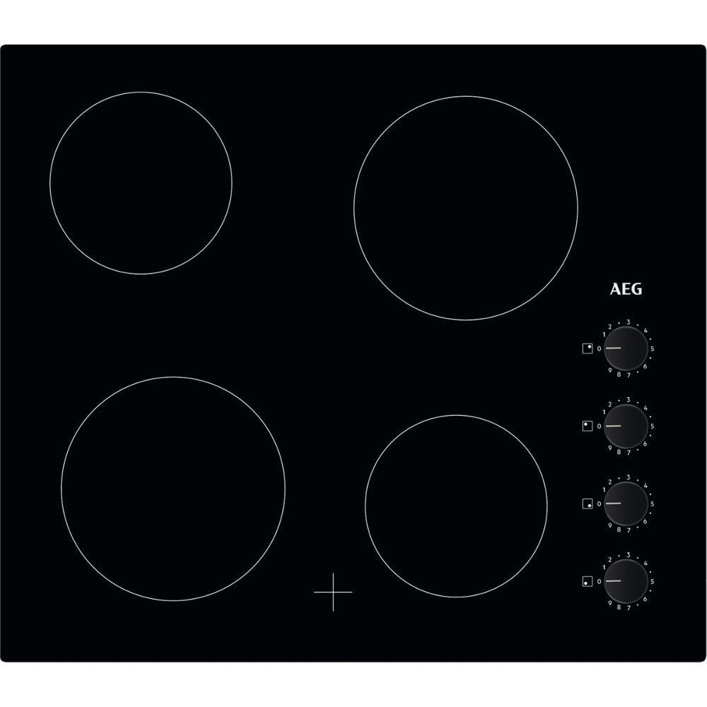 AEG HK614000CB 95 cm Ceramic Electric Hob - Black | Atlantic Electrics - 41222513885407 