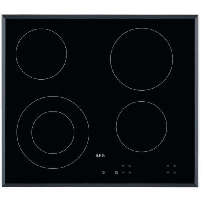 AEG HK624010FB 60 cm Ceramic Electric Hob - Black | Atlantic Electrics - 41338689192159 