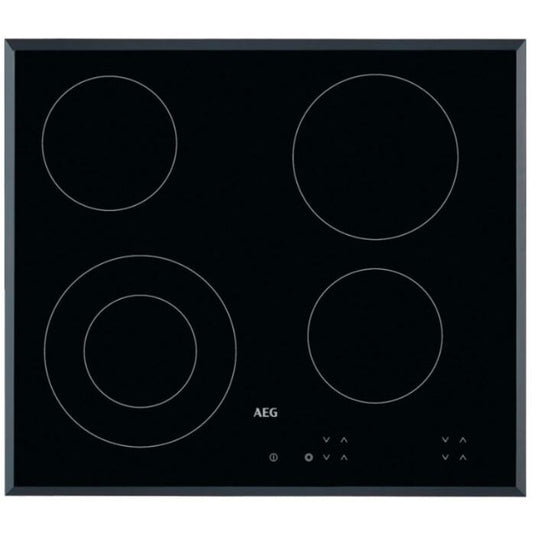 AEG HK624010FB 60 cm Ceramic Electric Hob - Black | Atlantic Electrics