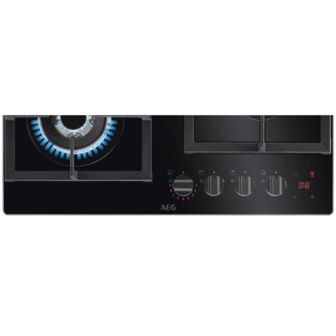 AEG HKB64450NB Gas Hob - Black | Atlantic Electrics - 40917129199839 