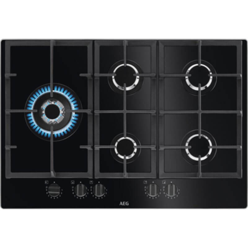 AEG HKB75820NB Gas Hob - Black | Atlantic Electrics - 39838118019295 