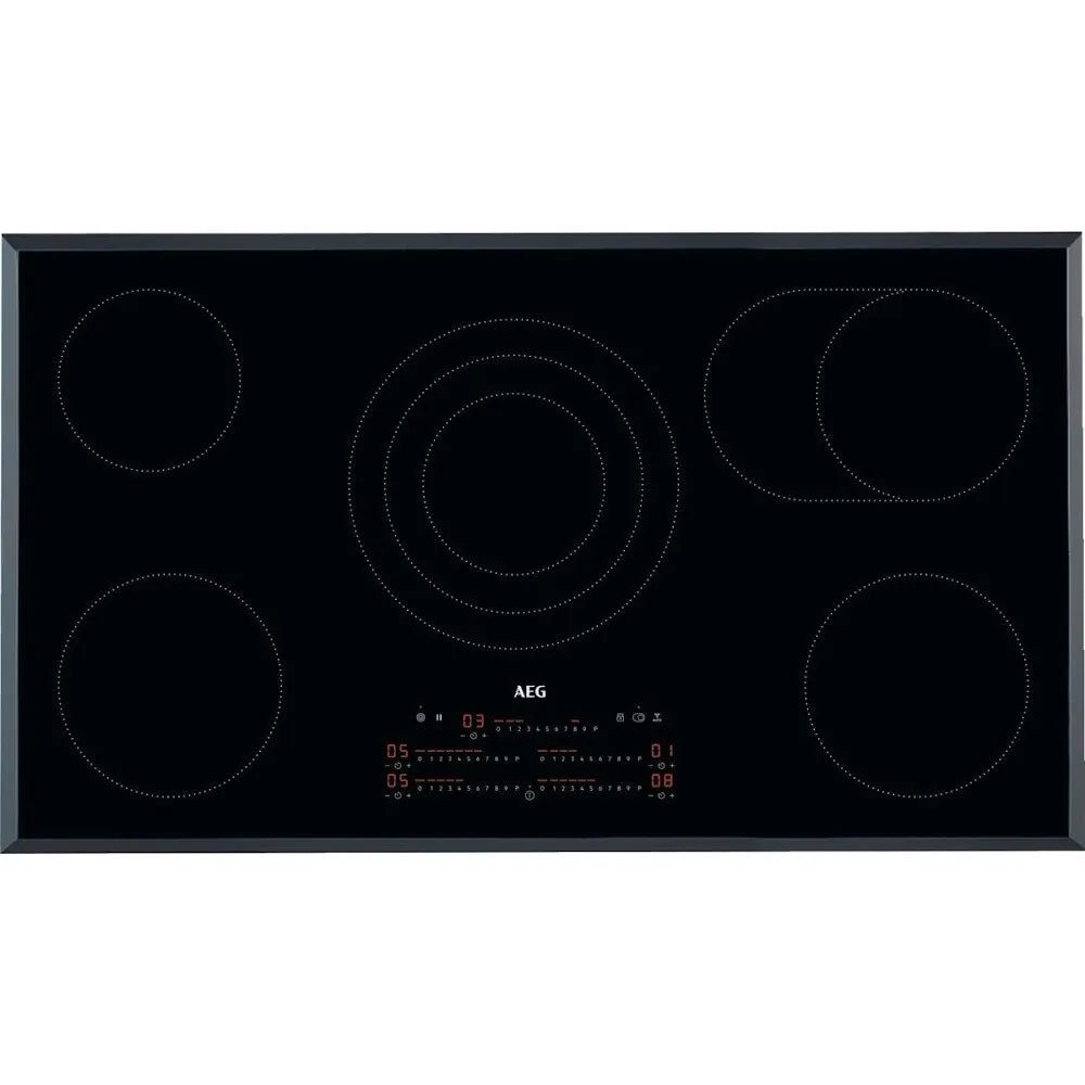 AEG HRE95770FB Ceramic Hob - Black | Atlantic Electrics - 40157488120031 