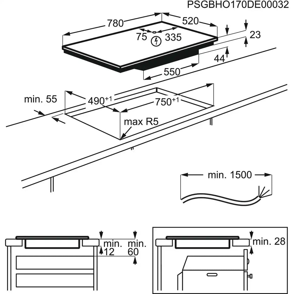 AEG IAE84411FB Induction Hob - Black | Atlantic Electrics - 40157483860191 