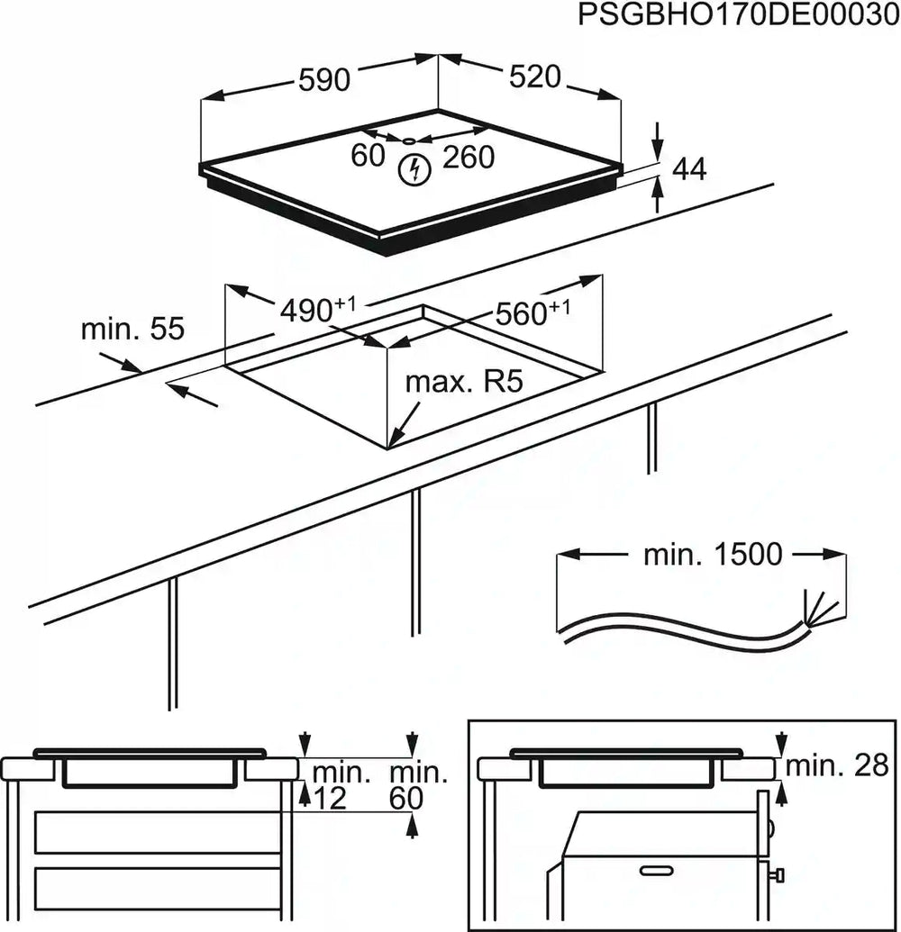 AEG IKE64441FB Induction Hob - Black | Atlantic Electrics - 40157487661279 