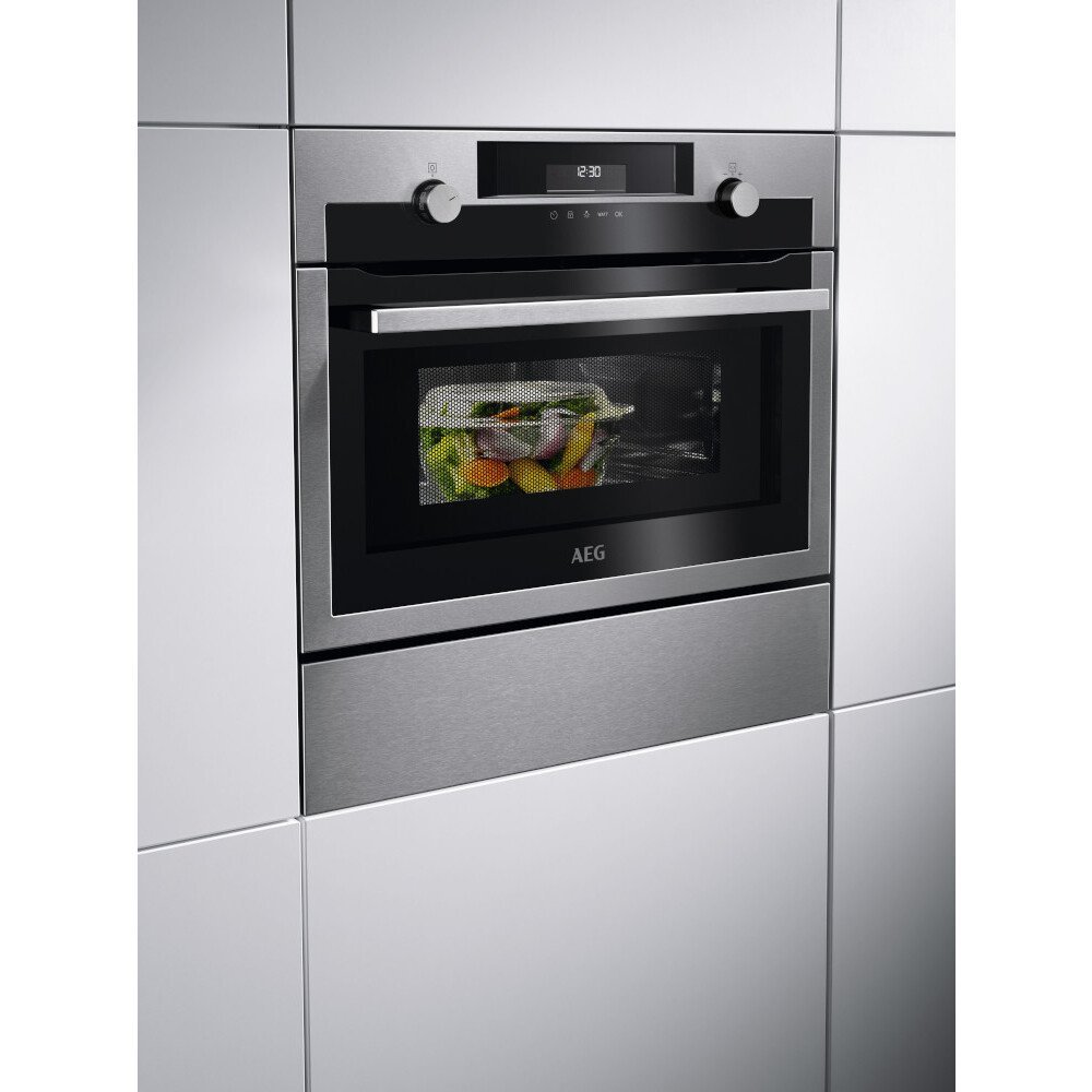 AEG KME525860M 42 Liters Built In Microwave with Grill - Stainless Steel - Atlantic Electrics - 41258255286495 