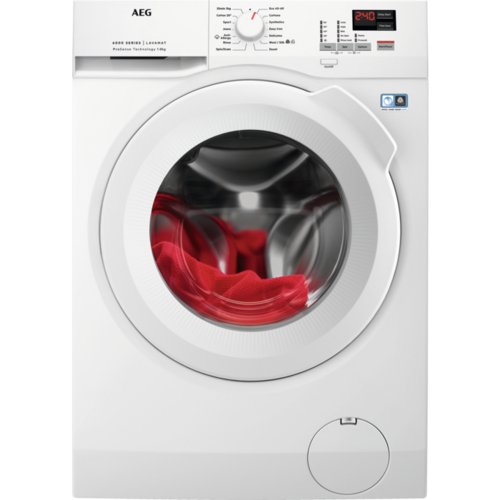 AEG L6FBK841B Freestanding Washing Machine 8kg 1400 Spin - White - Atlantic Electrics - 41222523453663 