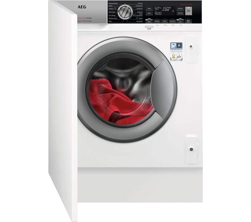 AEG L7WC8632BI Integrated 8Kg - 4Kg Washer Dryer with 1600 rpm White - A Energy Rated - Atlantic Electrics - 39477719662815 