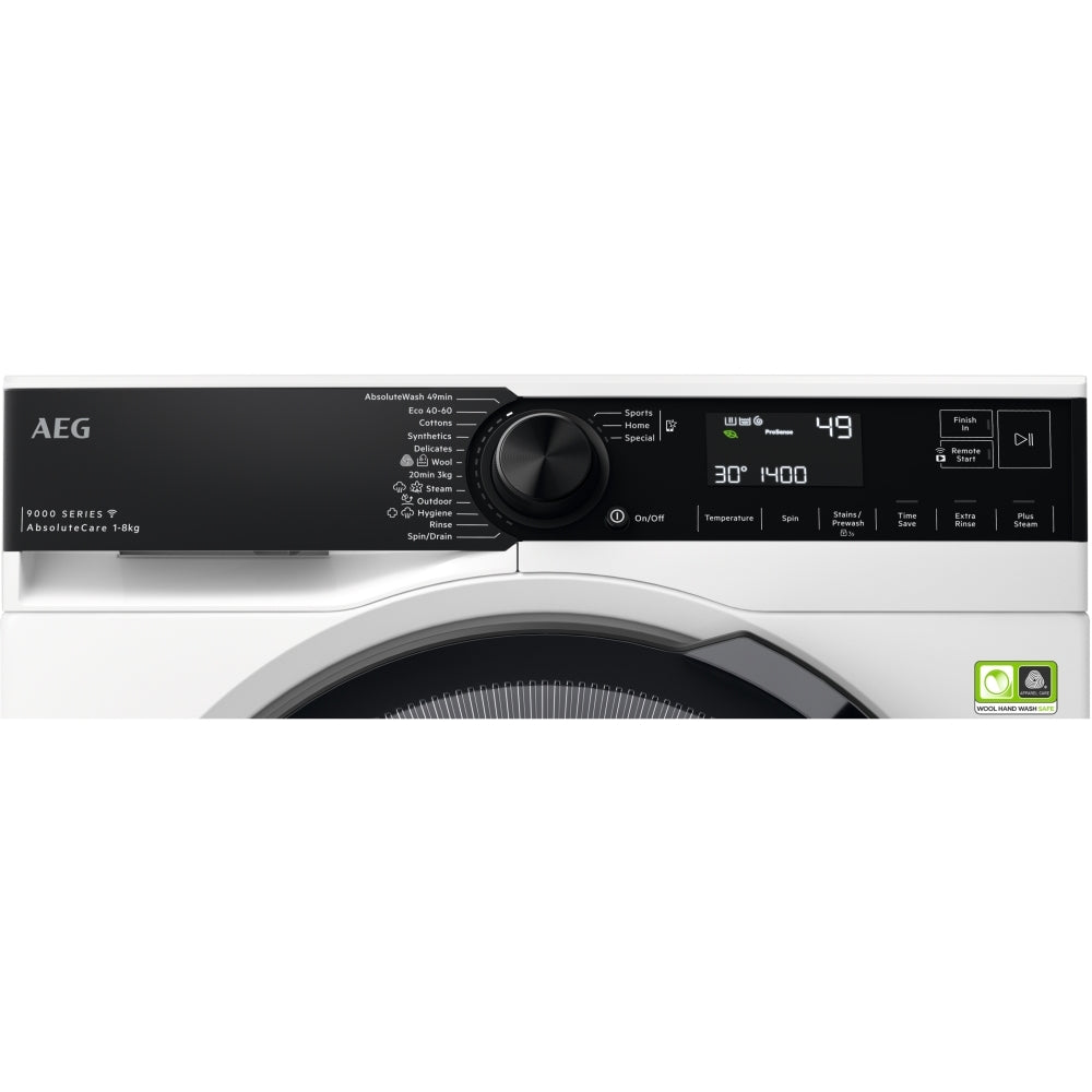 AEG LFR94846WS 8kg 1400rpm Freestanding Washing Machine - White - Atlantic Electrics