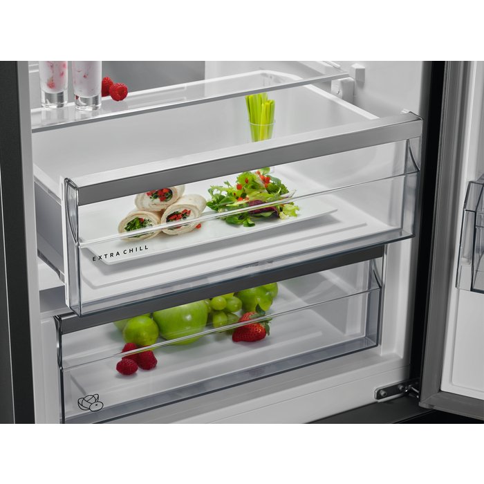 AEG RCB732E7MG Frost Free Freestanding Fridge Freezer 230 Litres/101 Litres - Black | Atlantic Electrics - 41338696401119 