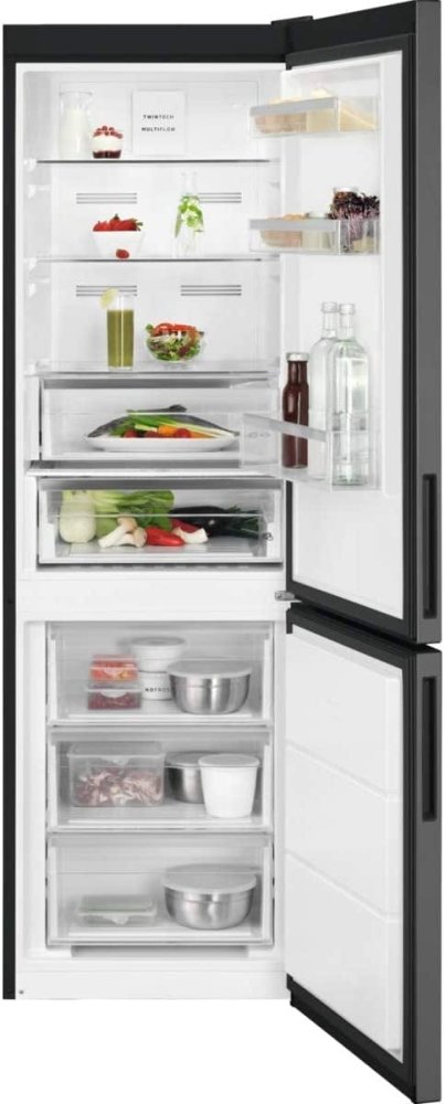 AEG RCB73423TY Freestanding 60-40 Fridge Freezer, Frost Free, 302L, 60cm wide, Dark Grey [Energy Class A++] - Atlantic Electrics - 39477720973535 