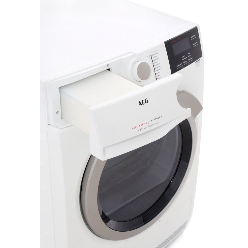 AEG T6DBG822N Freestanding Condenser Tumble Dryer - White | Atlantic Electrics - 39477727002847 