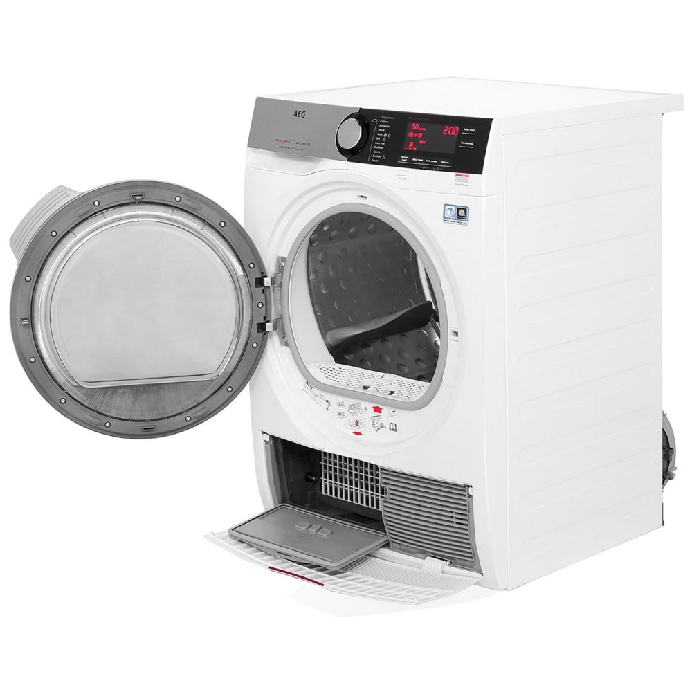 AEG T8DEC946R 9Kg 8000 Series Heat Pump Tumble Dryer - White | Atlantic Electrics - 39477721563359 