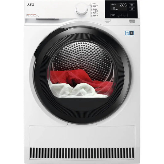 AEG TR819P4B Freestanding Condenser Heat Pump Tumble Dryer - White | Atlantic Electrics