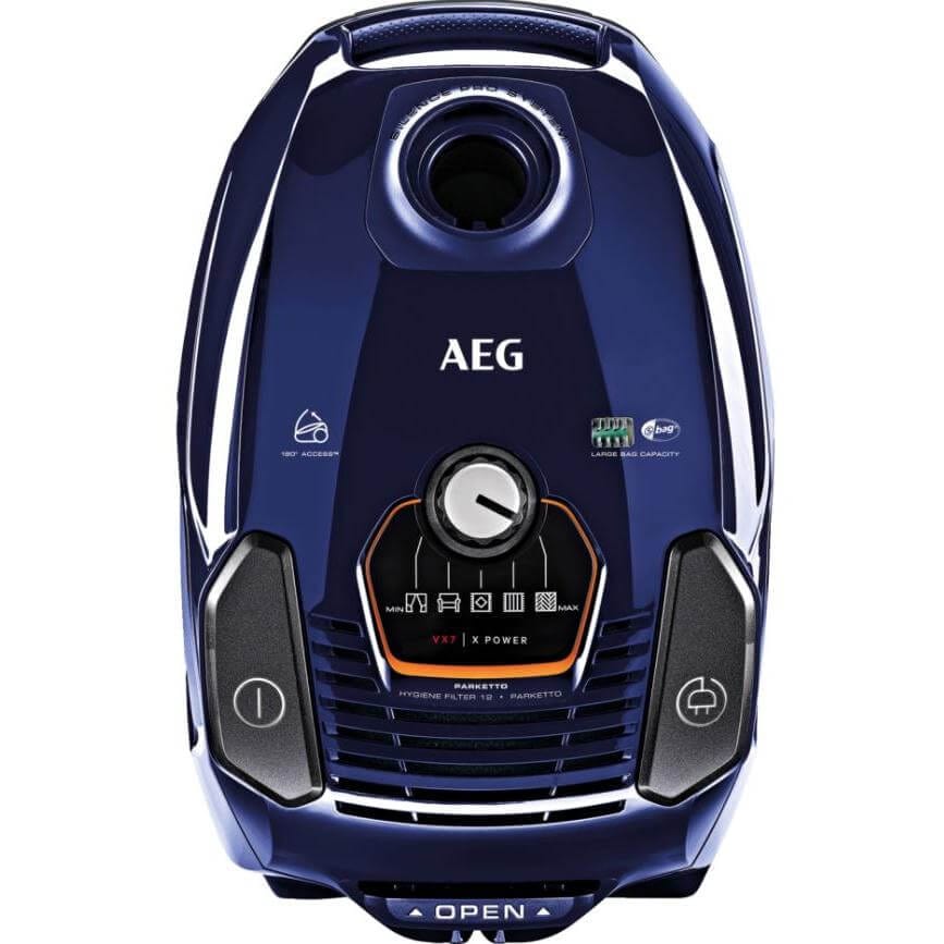 AEG VX72DB Bagged Cylinder Vacuum Cleaner in Blue | Atlantic Electrics - 39477723955423 