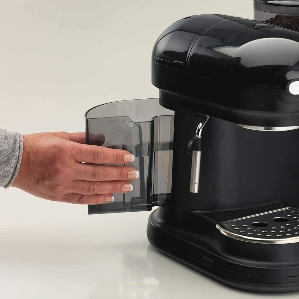 Ariete AR1319 Moderna Espresso Coffee Machine with Grinder Black | Atlantic Electrics - 39477725003999 