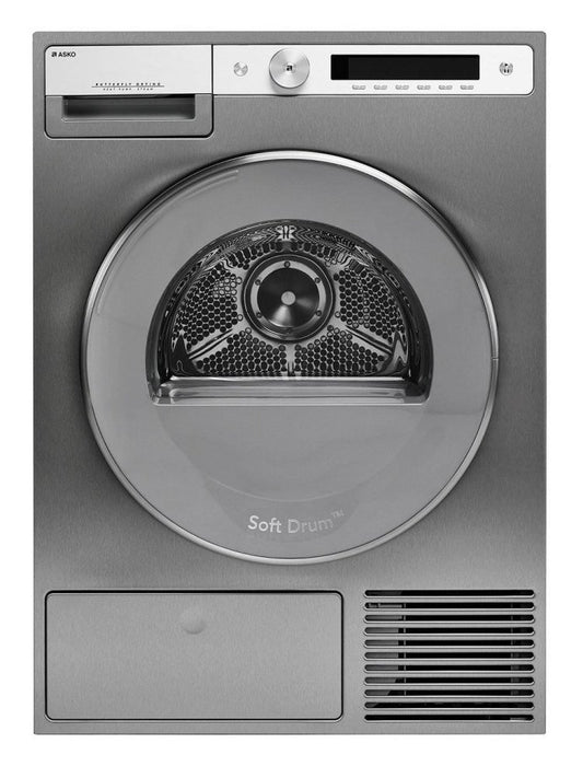 ASKO T608HXSUK 8kg Heat Pump Tumble Dryer Stainless Steel | Atlantic Electrics