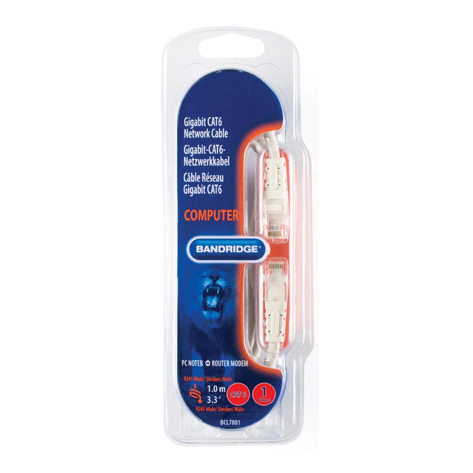 Bandridge BCL7801 Multimedia CAT6 Network Cable 1.0 m | Atlantic Electrics - 39477726740703 