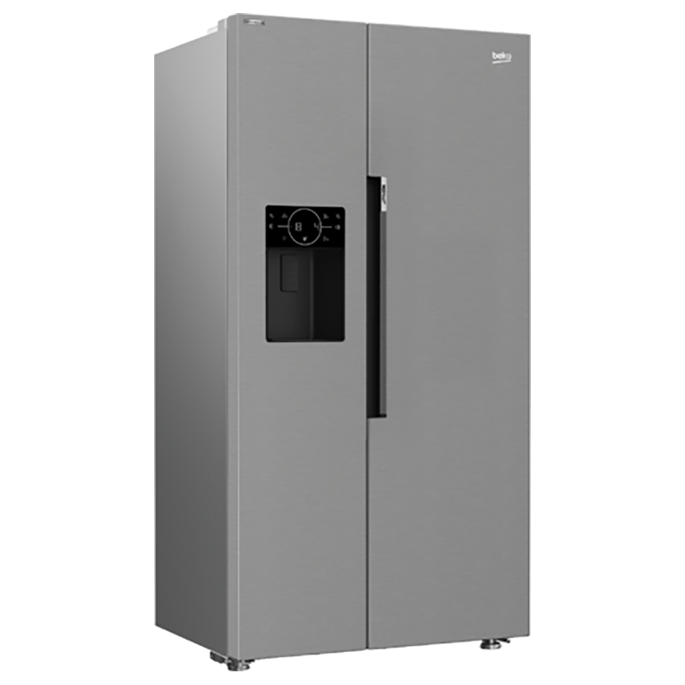 Beko ASP33B32VPS 571 Litre Freestanding American Style Fridge Freezer, Plumbed Water Ice Dispenser, 91cm Wide- Stainless Steel Effect | Atlantic Electrics - 39477729001695 