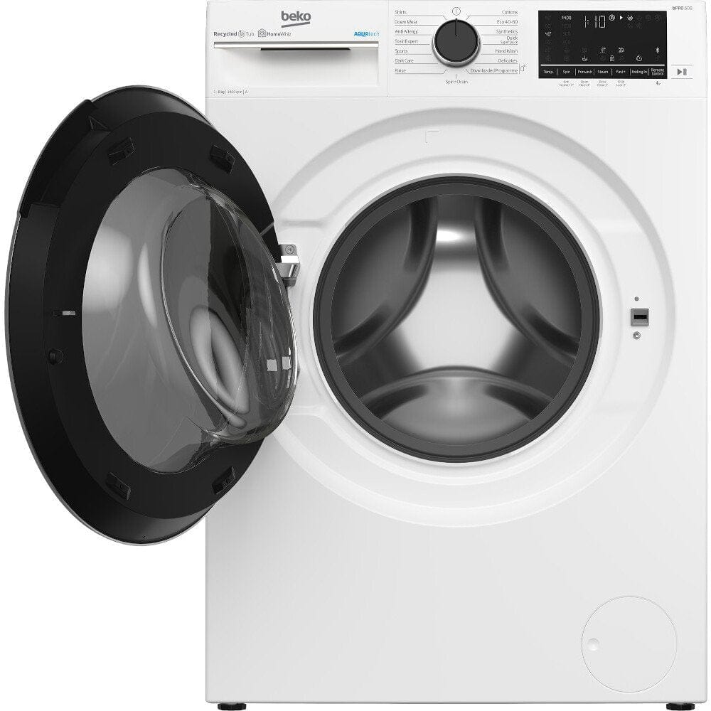 Beko B5W58410AW 8kg 1400 Spin Washing Machine - White - Atlantic Electrics - 39477728346335 