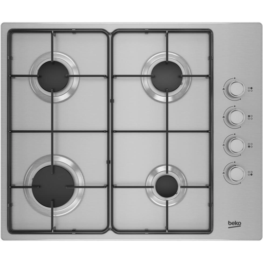 Beko CIHYG21SX 61cm Gas Hob Stainless Steel | Atlantic Electrics