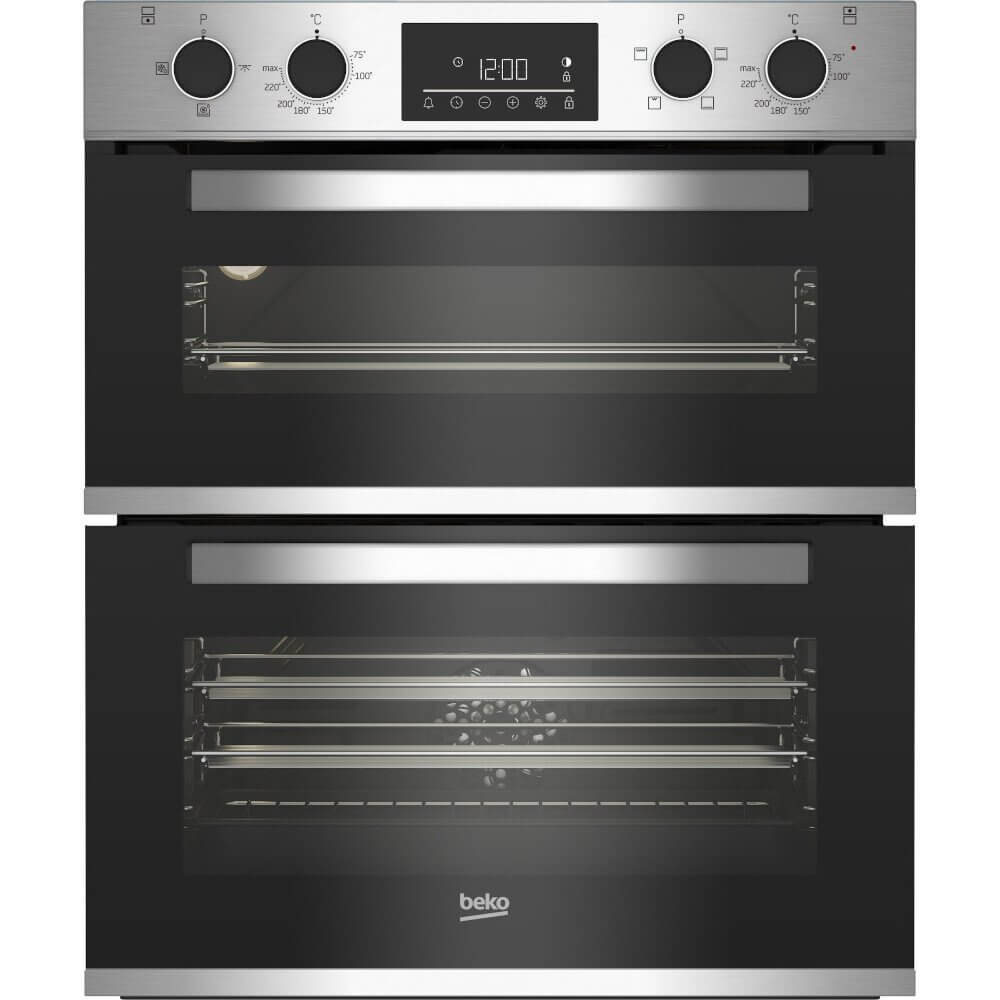 Beko CTFY22309X 59.4cm Built under Electric Double Oven Stainless Steel | Atlantic Electrics