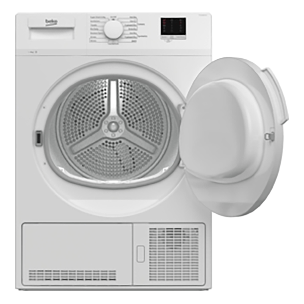Beko DTLCE80041W Freestanding 8kg Condenser Tumble Dryer- White | Atlantic Electrics - 39477731295455 