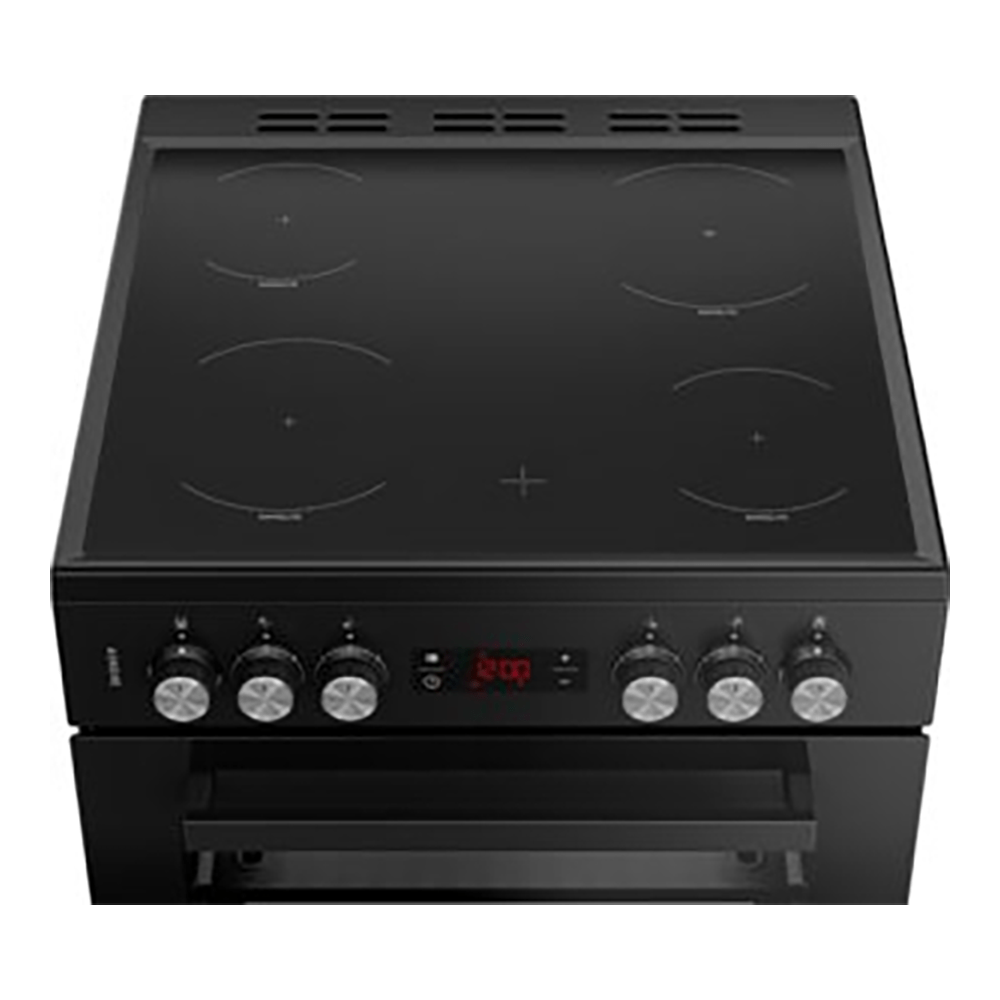 Beko EDC634K 60cm Double Oven Electric Cooker with Ceramic Hob Black | Atlantic Electrics