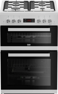 Thumbnail Beko EDG634W 60cm Double Oven Gas Cooker with Gas Hob - 40452081877215