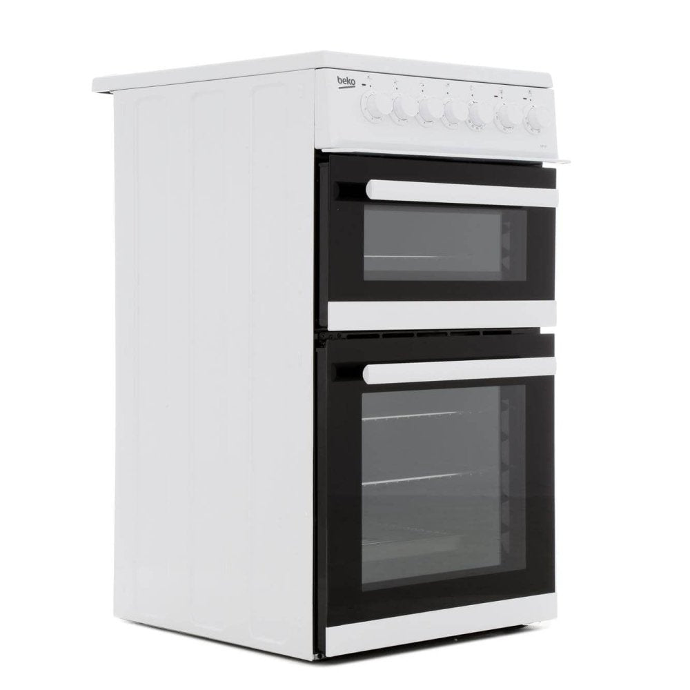 Beko EDP503W 50cm Electric Double Oven with Grill Cooker White | Atlantic Electrics - 39477737619679 