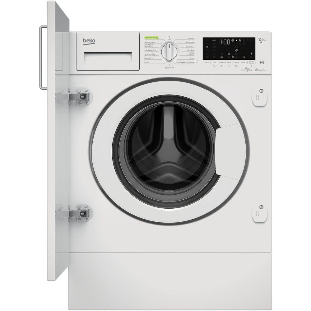 Beko WDIK752421F 7-5kg 1200rpm Integrated RecycledTub™ Washer Dryer - White | Atlantic Electrics - 39477733687519 