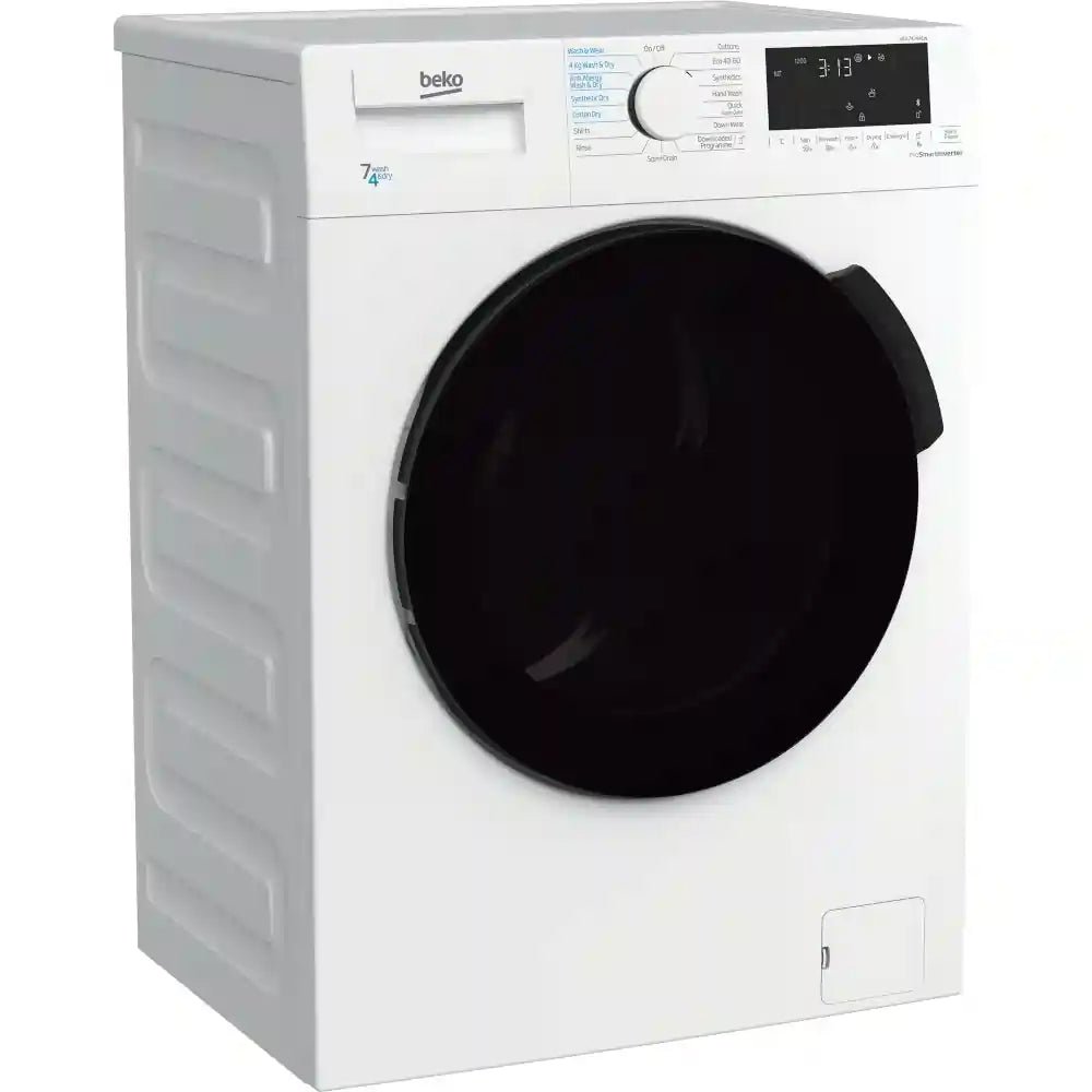 Beko WDL742441W 7kg-4kg 1200 Spin Washer Dryer - White | Atlantic Electrics - 40684418334943 