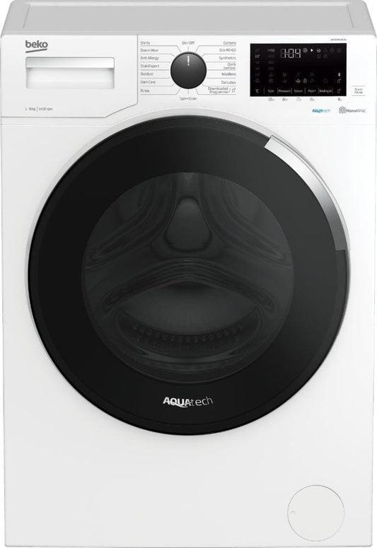 Beko WEC84P64E2W 8kg 1400 Spin Washing Machine with AquaTech - White | Atlantic Electrics