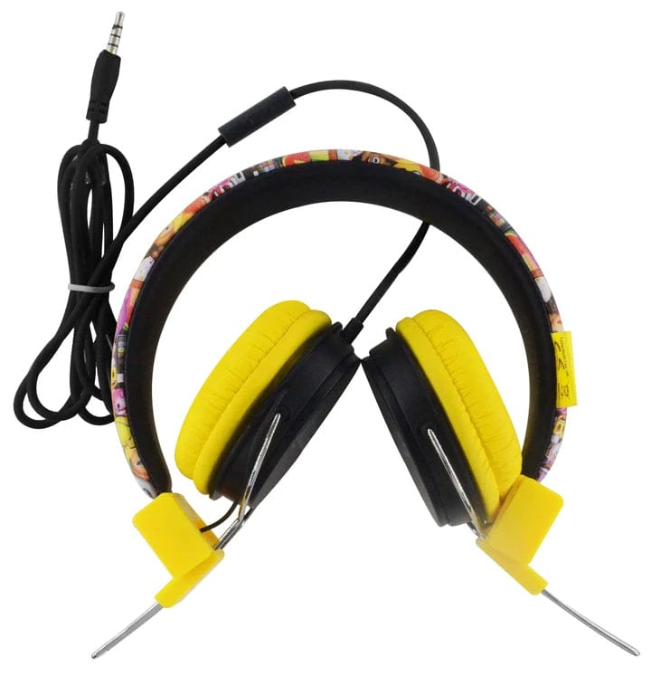 Bitmore MoMoji BM-0EMO Kids Foldable Wired Headphones with Built-in Mic and Changeable Emoji Mood Cards | Atlantic Electrics - 39477737291999 