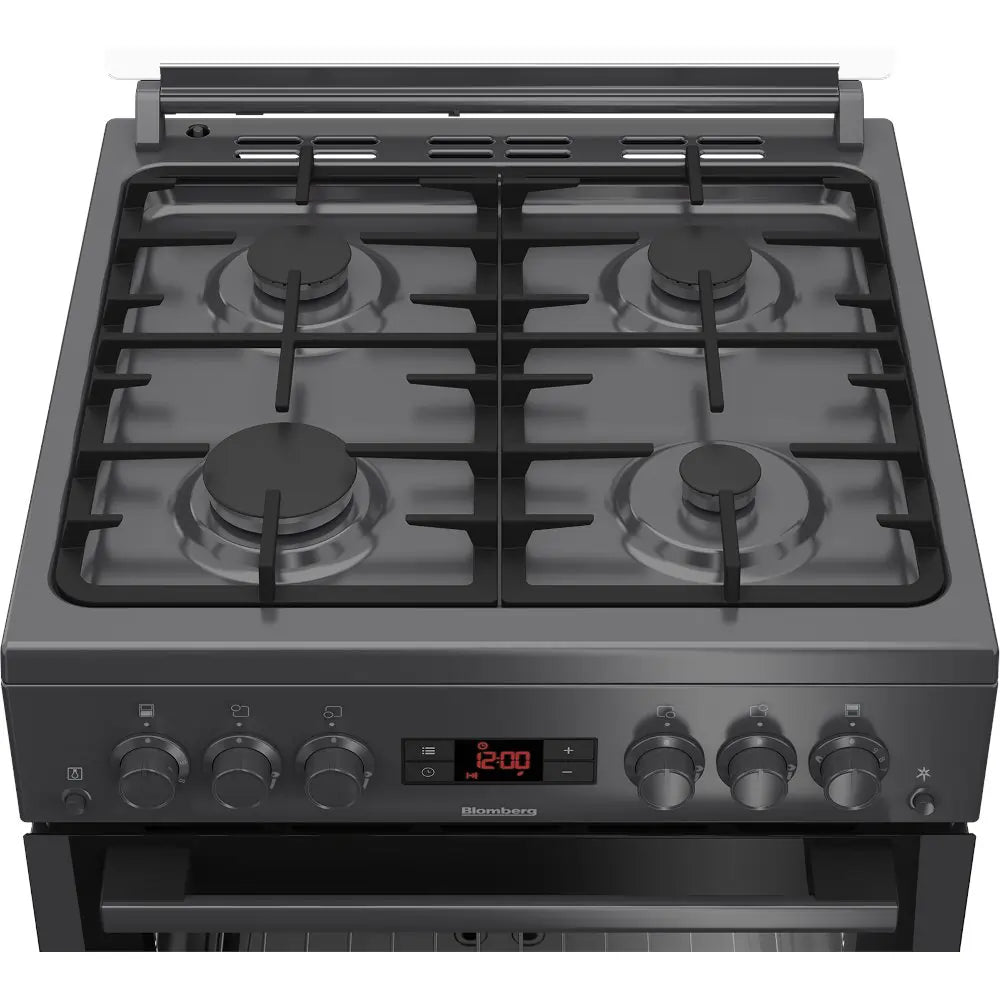 Blomberg GGN65N 60cm Double Oven Gas Cooker with Gas Hob - Anthracite | Atlantic Electrics - 40706058289375 
