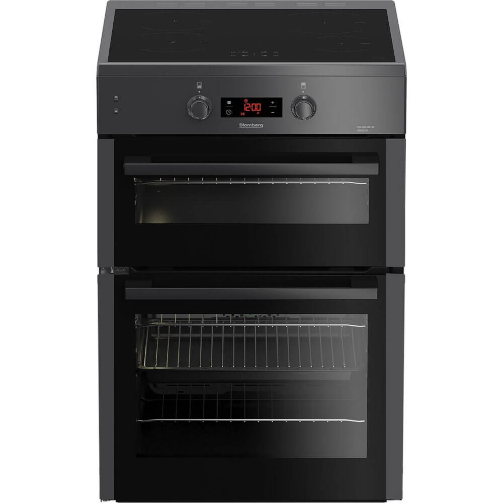 Blomberg HIN651N 60cm Double Oven Electric Cooker with Induction Hob Anthracit | Atlantic Electrics - 39477740929247 