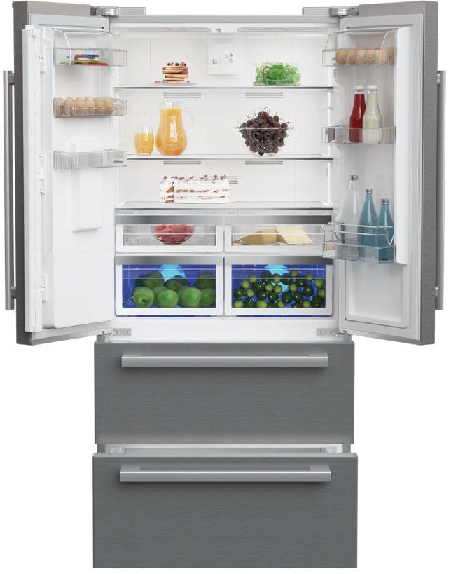 Blomberg KFD4953XD Plumbed Frost Free American Style Fridge Freezer - Stainless Steel - A+ Energy Rated | Atlantic Electrics - 39477738930399 