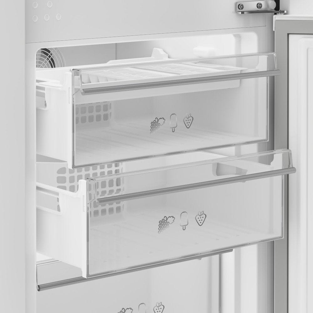 Blomberg KND4554VI 70-30 Intergrated Fridge Freezer - White | Atlantic Electrics