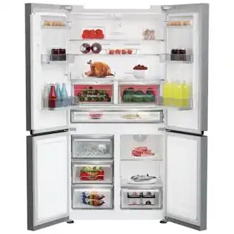 Blomberg KQD114VPX 530L American Fridge Freezer - Brushed Steel | Atlantic Electrics - 40452092264671 