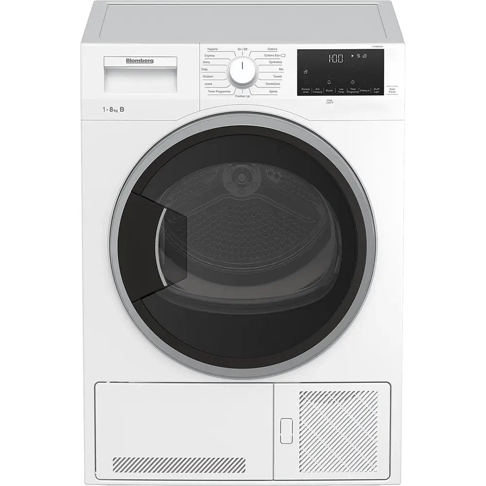 Blomberg LTK38020W 8kg Freestanding Condenser Tumble Dryer - White | Atlantic Electrics - 39477745778911 