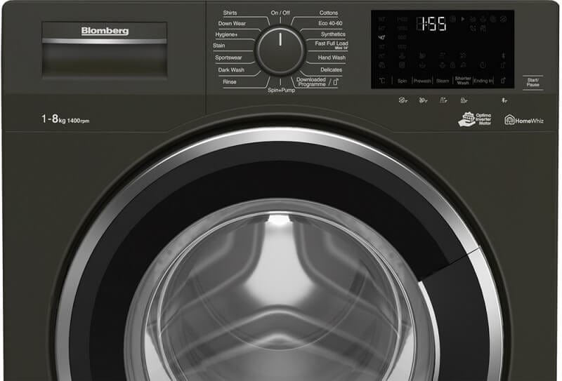 Blomberg LWF184420G 8kg 1400 Spin Washing Machine with Fast Full Load Graphite | Atlantic Electrics - 39477746172127 