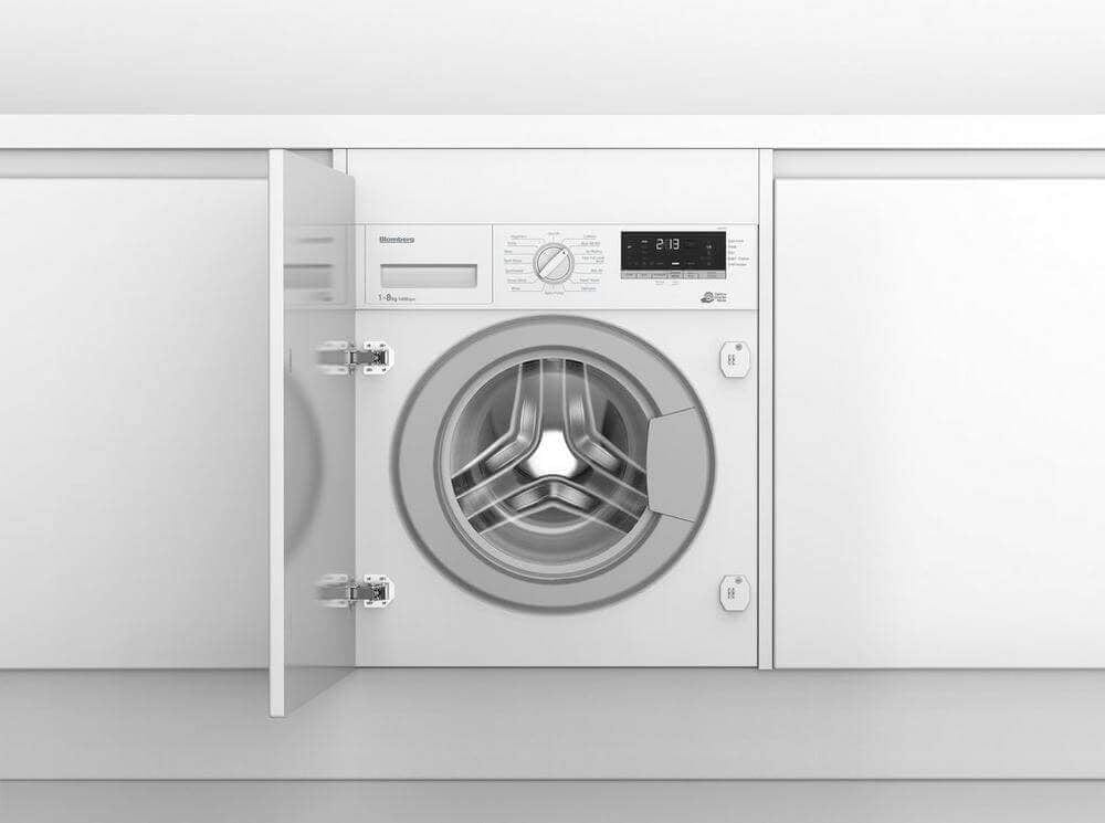 Blomberg LWI284410 8kg 1400 Spin Built In Washing Machine with Fast Full Load - White - Atlantic Electrics - 39477746794719 