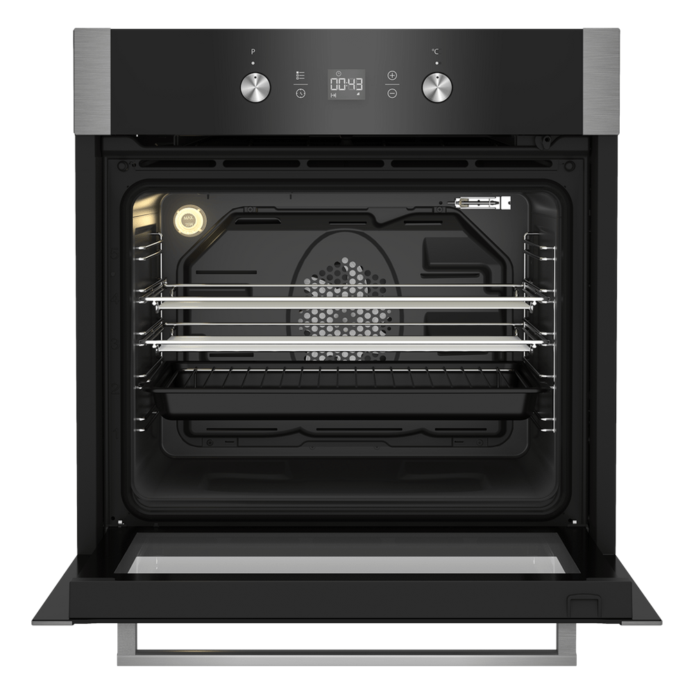 Blomberg OEN9331XP 71 Litre Built-In Electric Single Oven, 59.4cm Wide - Stainless Steel | Atlantic Electrics