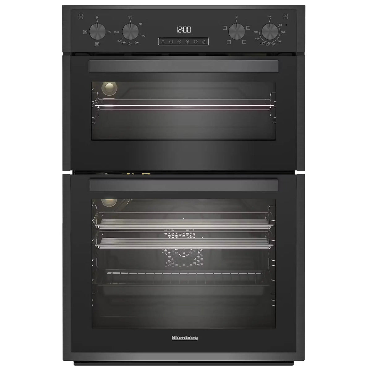 Blomberg ROTN9202DX Built-Under Electric Double Oven - Dark Steel | Atlantic Electrics