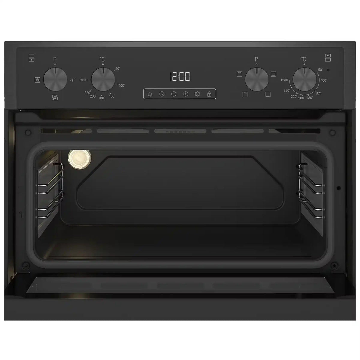 Blomberg ROTN9202DX Built-Under Electric Double Oven - Dark Steel | Atlantic Electrics