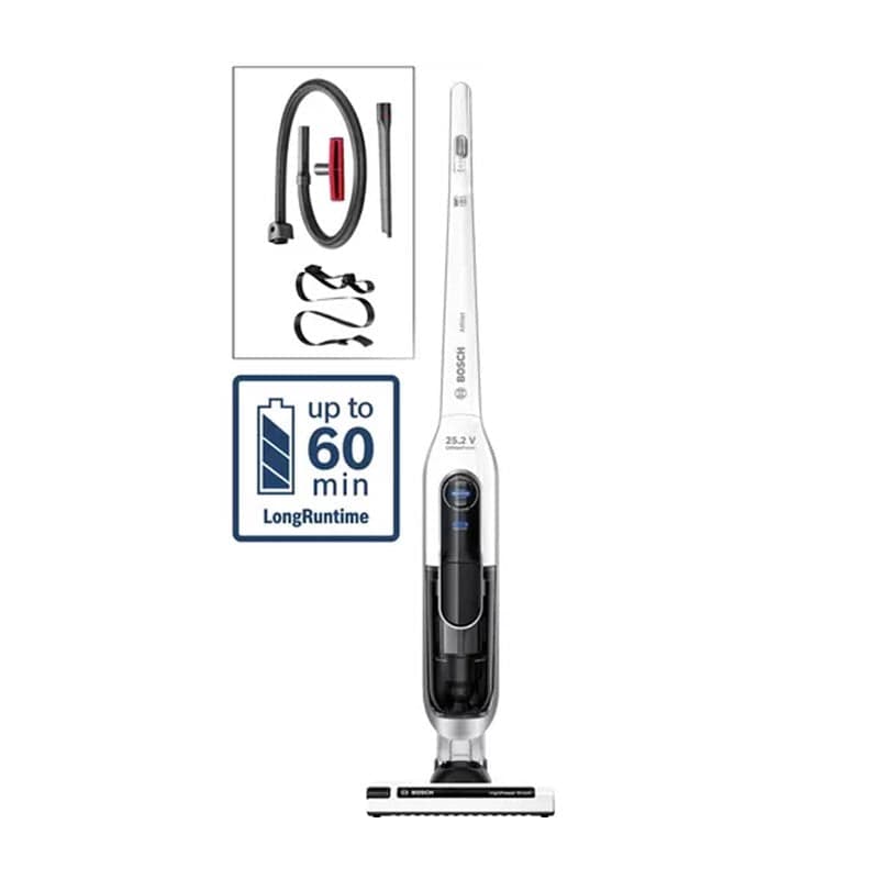 Bosch Athlet BCH625KTGB Cordless Vacuum Cleaner with up to 60 Minutes Run Time - White - Atlantic Electrics - 39477754593503 