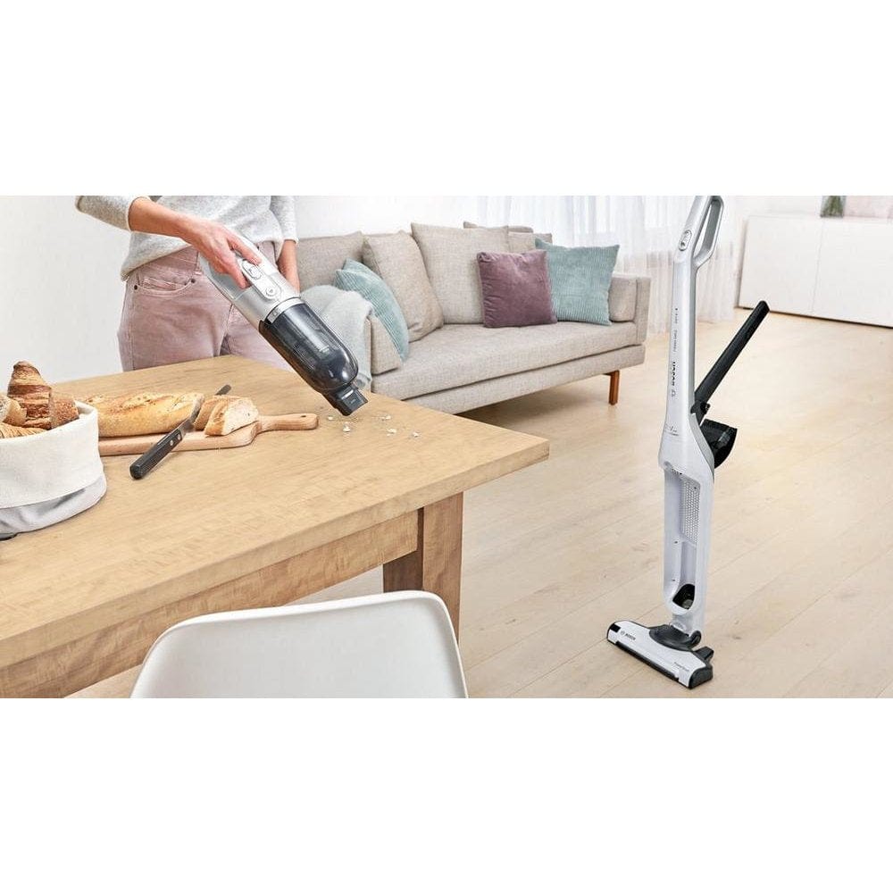 Bosch BBH3280GB Cordless Bagless Vacuum Cleaner Silver upto 50 Minute Run Time | Atlantic Electrics