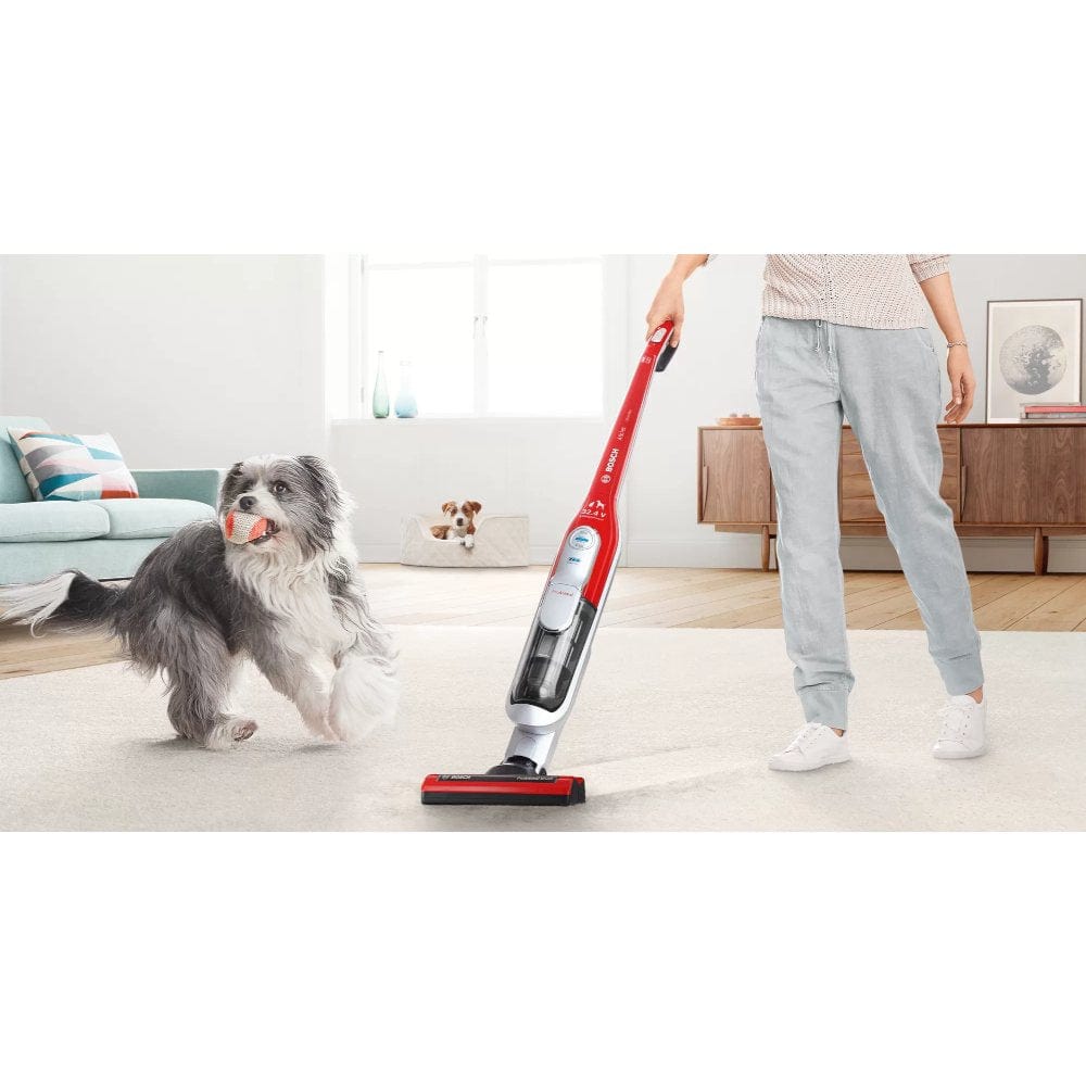 Bosch BCH7PETGB Athlet Serie 8 ProAnimal 32.4V Cordless Vacuum Cleaner, upto 75 minutes runtime Red | Atlantic Electrics