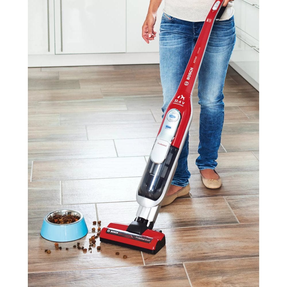 Bosch BCH7PETGB Athlet Serie 8 ProAnimal 32.4V Cordless Vacuum Cleaner, upto 75 minutes runtime Red | Atlantic Electrics